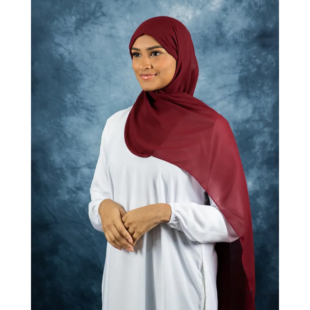 Chiffon Hijab (Maroon)