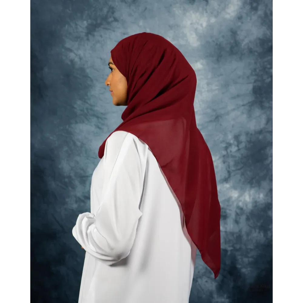 Chiffon Hijab (Maroon)