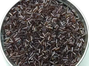 Deep Purple Opaque Pipe Glass Seed Beads- 4.5 mm