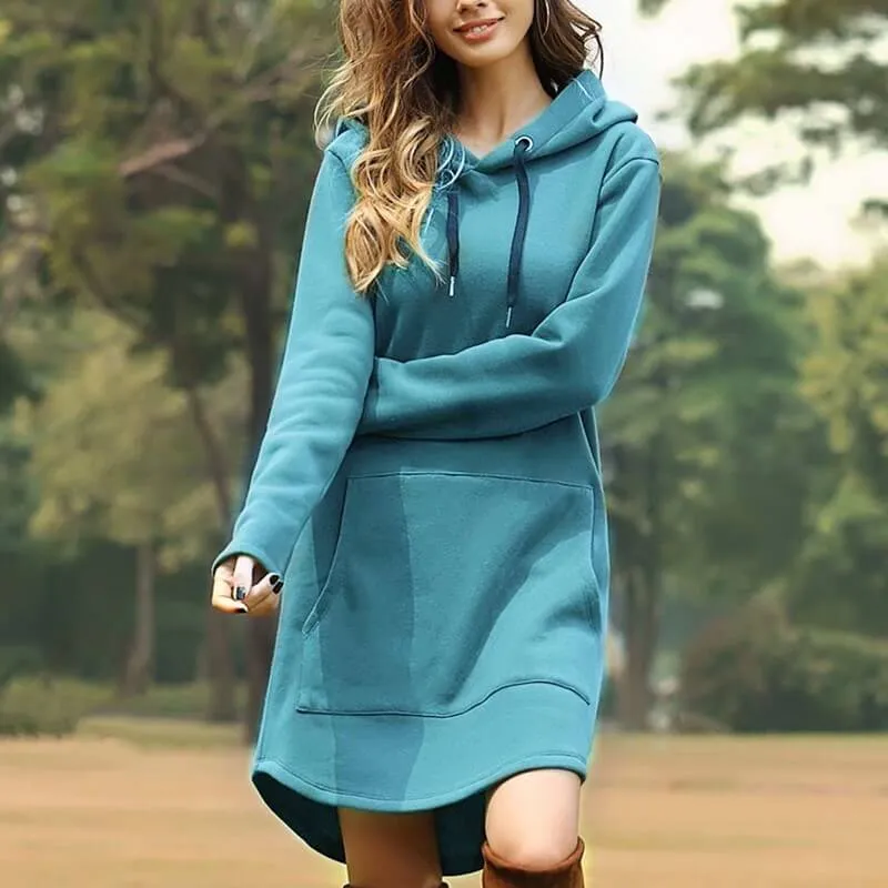 Drawstring Oversized Hoodie Dress