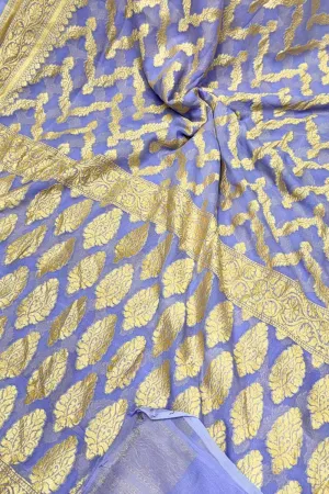 Elegant Purple Handloom Banarasi Saree