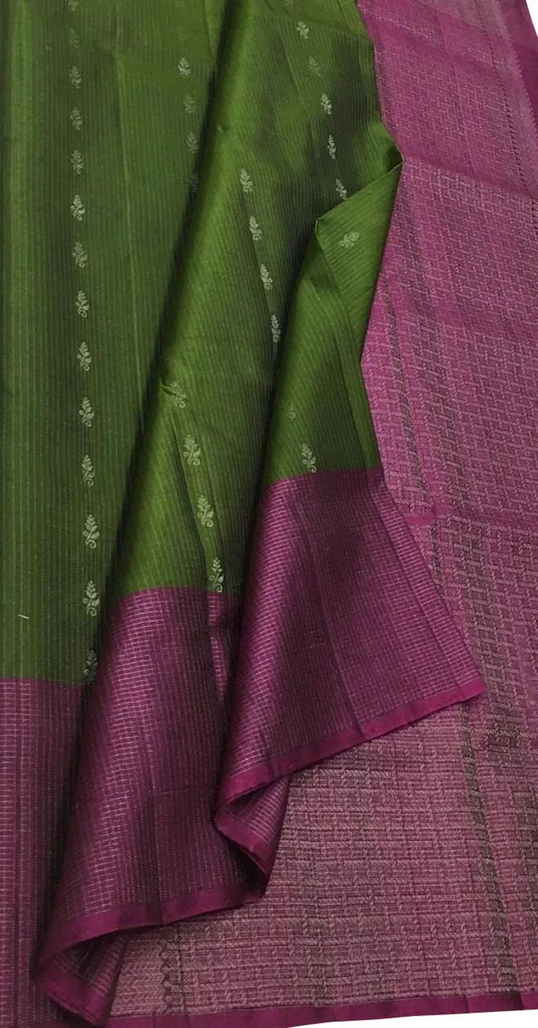 Exquisite Green Kanjeevaram Handloom Silk Saree