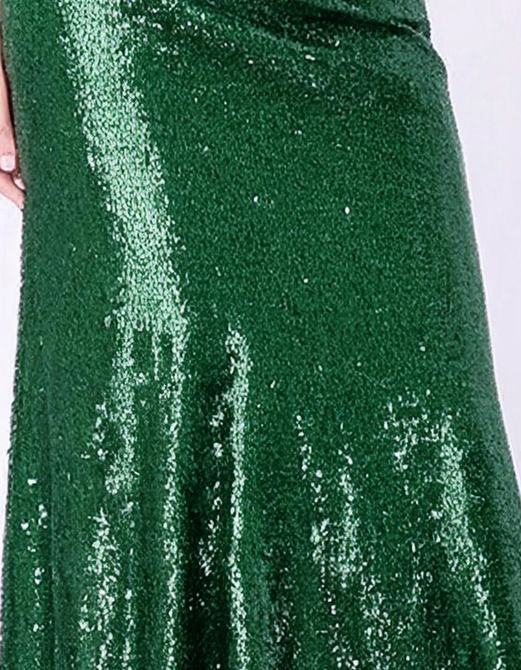 Green Velvet Luxe Evening Gown