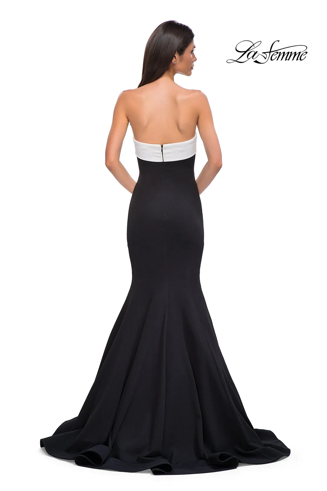 LaFemme 32914 Cuffed Strapless Gown