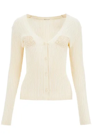 MAGDA BUTRYM crochet insert cardigan with eight