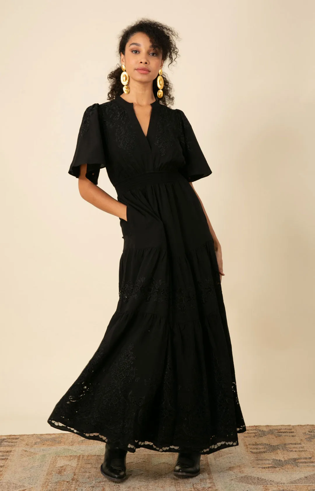 Mariah Embroidered Maxi Dress