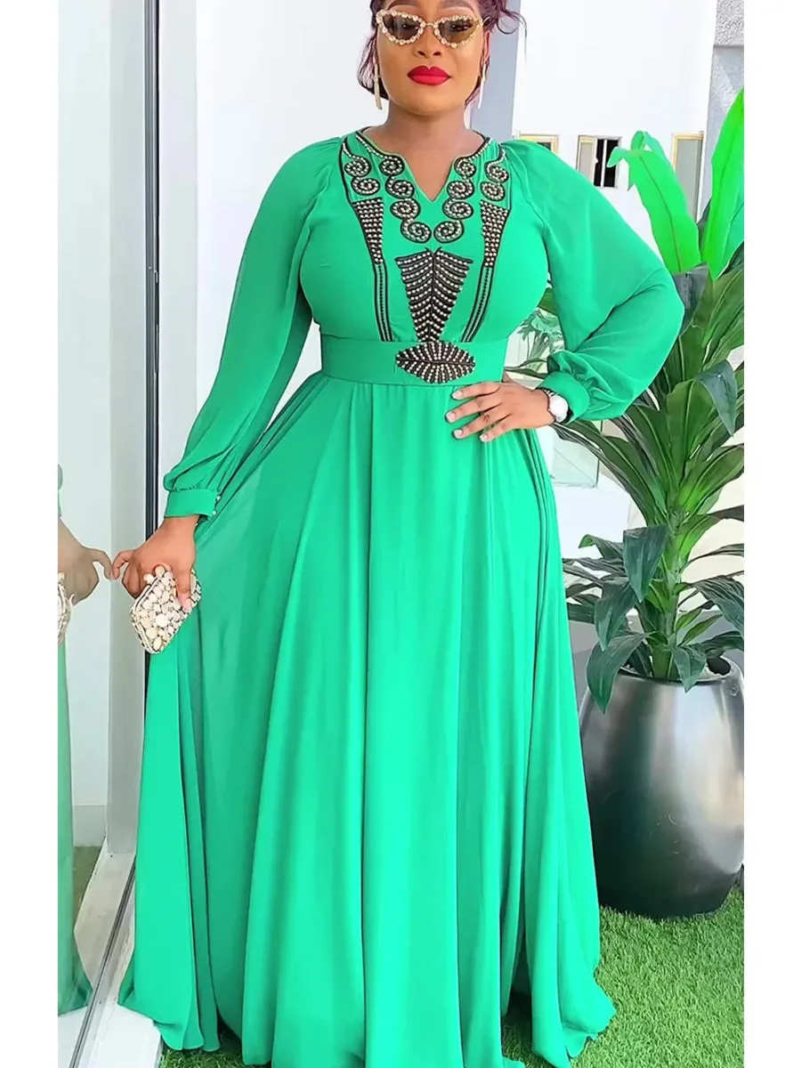 Plus Size African Maxi Dresses for Women: Elegant Evening Party Long Dress, Kaftan & Muslim Chiffon Fashion