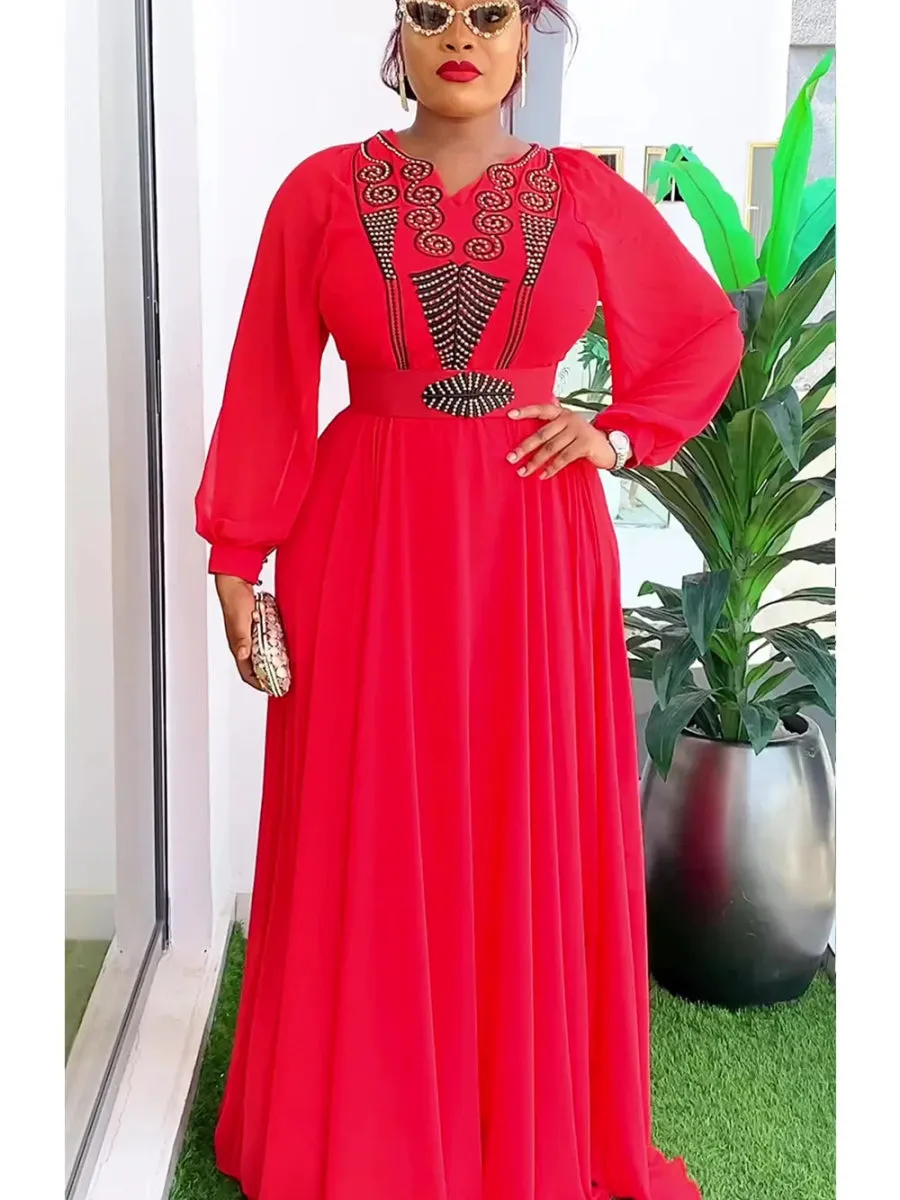 Plus Size African Maxi Dresses for Women: Elegant Evening Party Long Dress, Kaftan & Muslim Chiffon Fashion