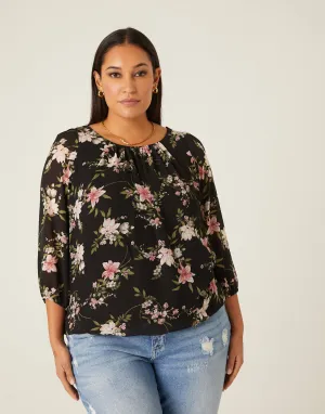 Plus Size Flowy Floral Top