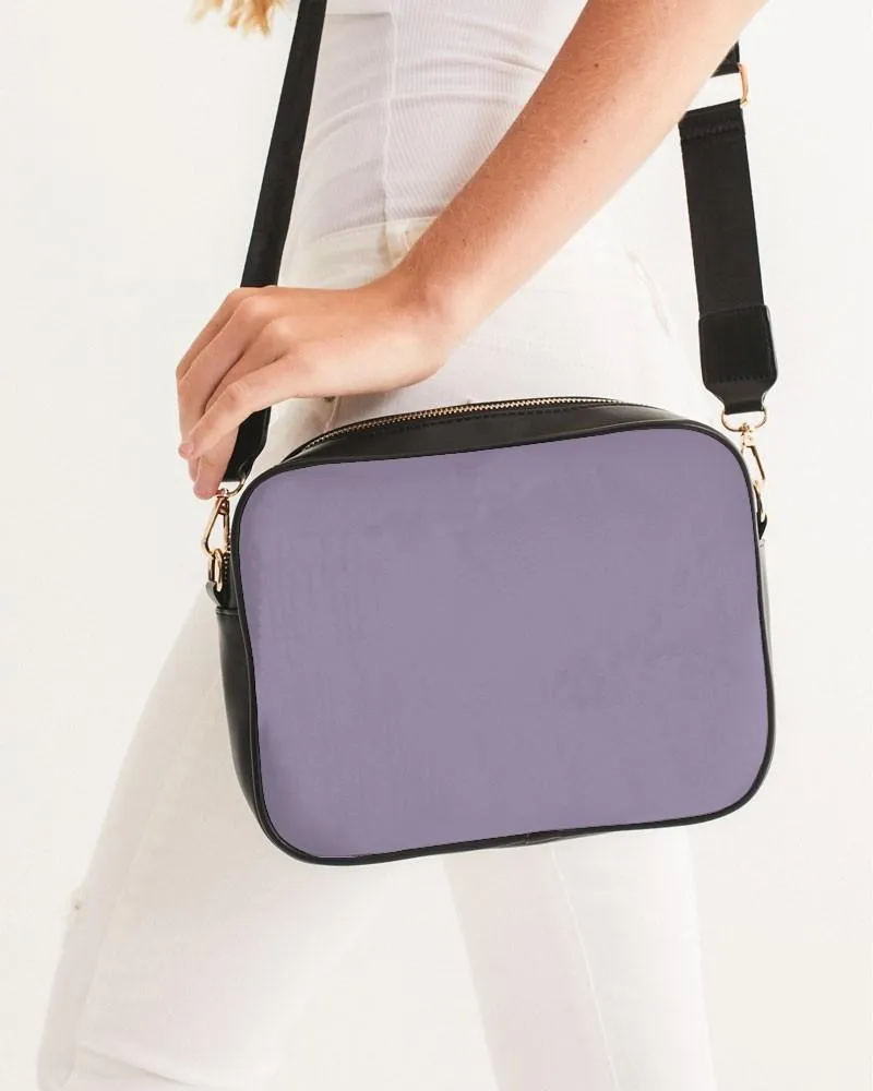 Shaded Pale Pastel Violet Gray Crossbody Bag | C22M30Y0K30