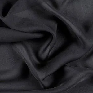 SILK DOUBLE GEORGETTE FABRIC BLACK COLOR 44" wide [5916]