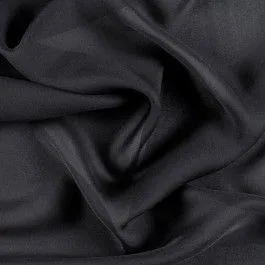 SILK DOUBLE GEORGETTE FABRIC BLACK COLOR 44" wide [5916]