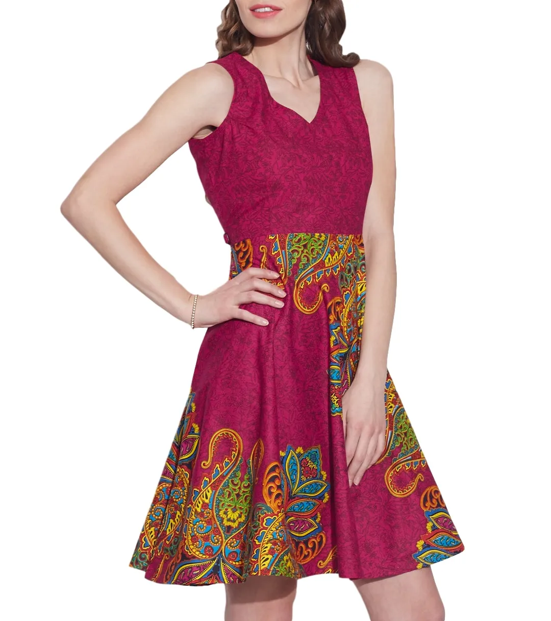 Women Apparels Cotton Printed Dress,Machine Washable,W-CPD42-1626, Size-42 Inch