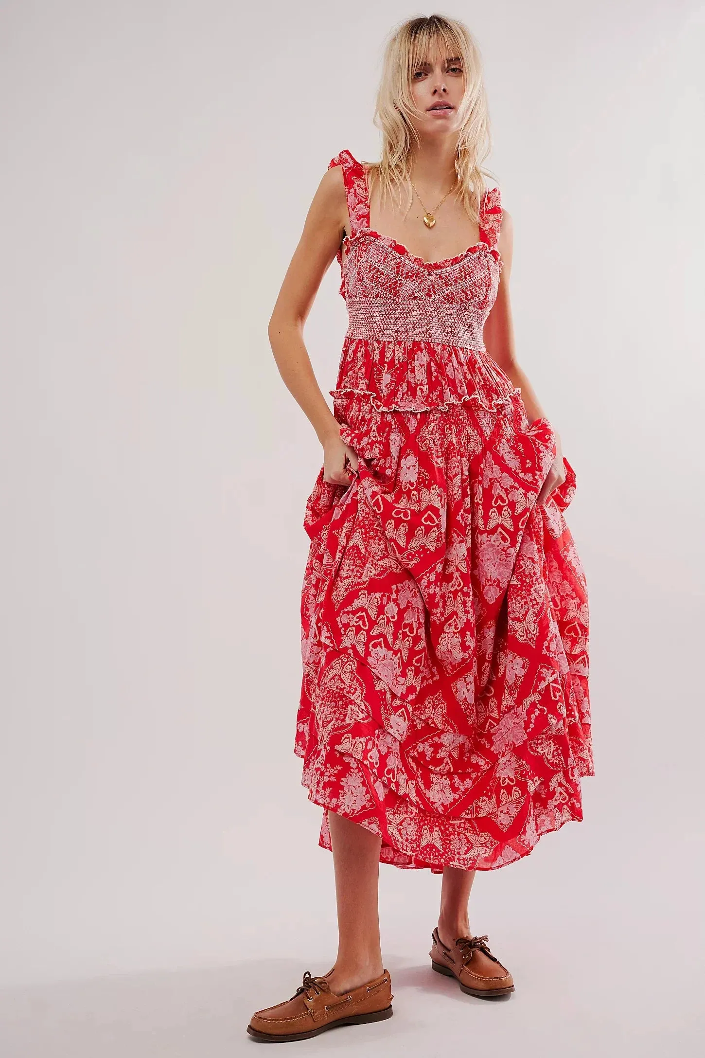 Women Floral & Paisley Boho Layered Maxi Dress