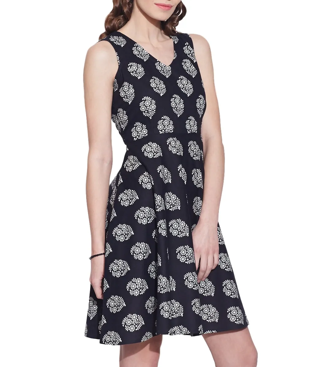 Womens Clothing Cotton Printed Dress,Machine washable,W-CPD32-1609, Size-32 Inch