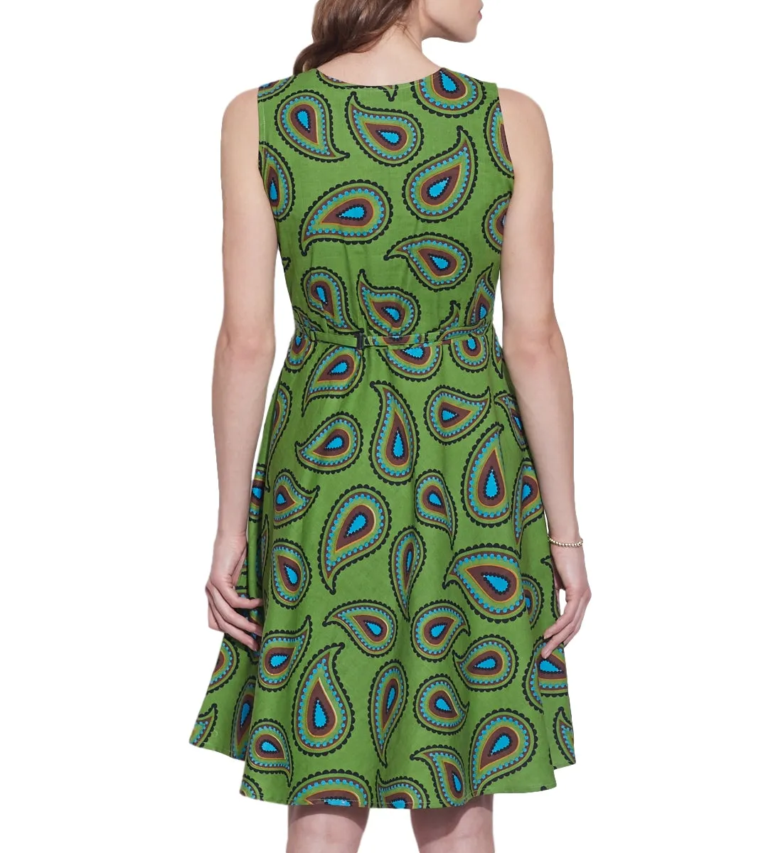 Womens Clothing Cotton Printed Dress,Machine washable,W-CPD38-1623, Size-38 Inch